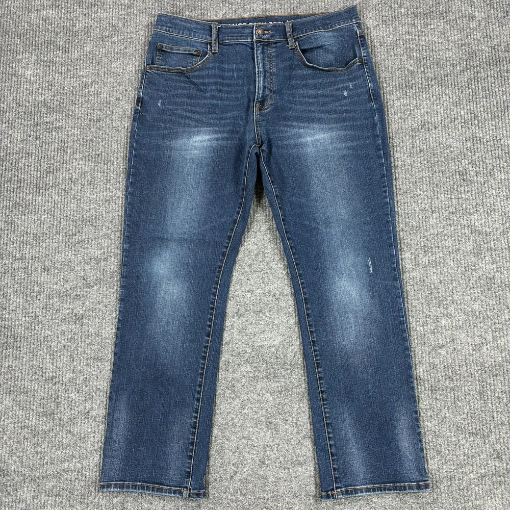 Arizona Advance Flex 360 Mens 36x30 Straight Stretch Blue Jeans Repreve Denim